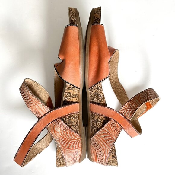 L'Artiste By Spring Step Sandals Women's Size US 10 EU 41 Quilana Peach - Picture 5 of 11